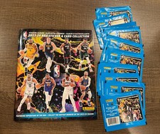 2023-24 Panini NBA Sticker Album &amp; 10 Sealed 5 Card/Sticker Packs | NEW