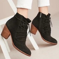 Sam Edelman black nubuck leather Millard boots