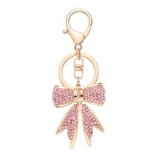 Sparkly Rhinestone Bow Keychain, Cute Butterfly Key Chains, Gold Letter t