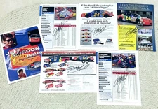 6 DIFF. JEFF GORDON AUTOGRAPHED 8x11 PUBLICATION PHOTO PAGES FROM 1997--NICE LOT