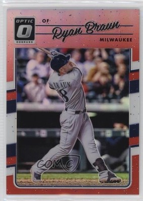 2017 Panini Donruss Optic Red Prizm 12/99 Ryan Braun #115 12xs