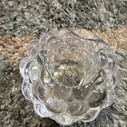 Clear Glass Flower Bubble Tea Light Candle Holder, Small Free Standing — photo 6