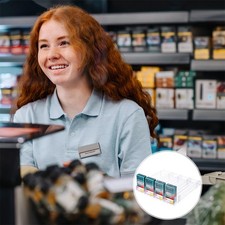  6 Pcs Self Pushing Fridge Drink Organizers Retail Shelf Dividers