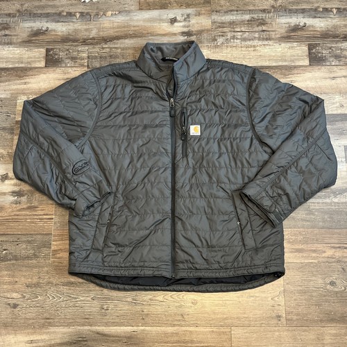 Carhartt Rain Defender Puffer Jacket Mens XL Black Relaxed Fit Outdoor