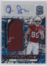 2019 Panini Spectra Neon Blue Prizm 62/99 Andy Isabella #RRPS-19 Patch Auto nd3