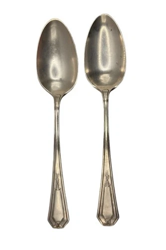 R Wallace & Sons Sterling Silver Spoons Set of 2 Antique Flatware