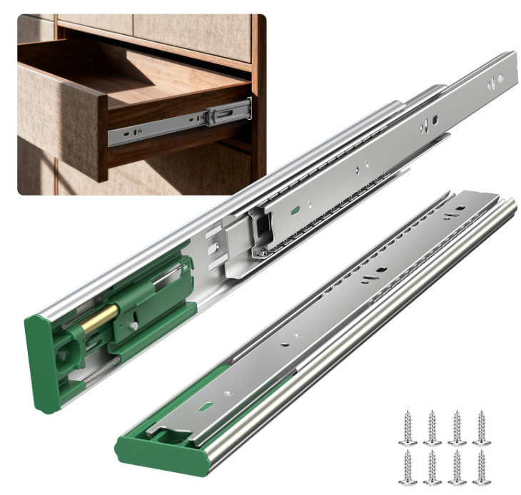homdiy 6 Pairs 14 Inch Soft Close Drawer Slides, Heavy Duty 