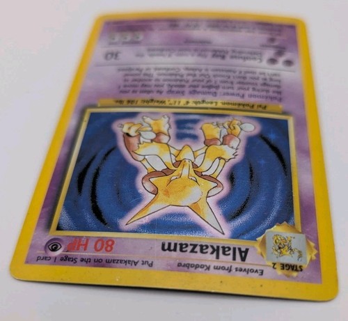 Pokemon TCG Alakazam 1/102 Unlimited Holo WOTC 1995 Rare - Picture 9 of 15