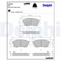 Bremsbelagsatz Scheibenbremse Delphi LP3645 FüR KIA Soul 3 SK3 Mpi