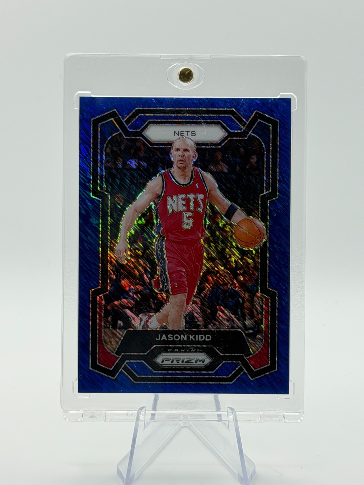 1/35 2023-24 Panini Prizm Jason Kidd Nets HOF Blue Shimmer Prizm #194