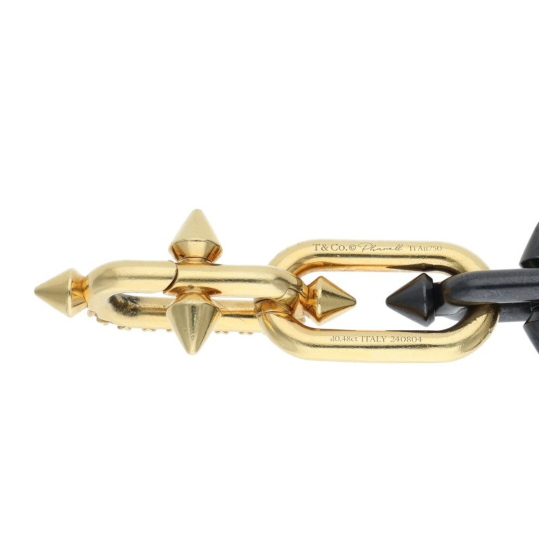 Tiffany & Co. X Pharrell Williams Titan K18YG Titanium Diamond Bracelet Used b84 View 4