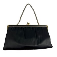 Vintage And Women's Cute Black Gold Evening Party Clutch Sz S
