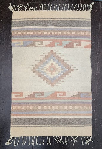 Zapoteken Wollteppich weiche Farben 2 Fuß 4 Zoll x 3 Fuß 8,5 Zoll - Bild 1 von 12