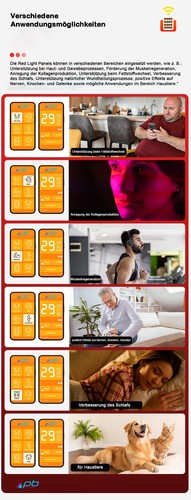 pb Red Light1 Panel, Rotlichtgerät, Touchscreen, Fernbedienung, 3 Jahre Garantie - Bild 12 von 12
