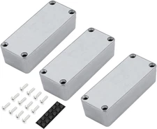 Daiertek 3Pcs 1590A Metal Guitar Pedal Enclosure 92X38X31Mm Diecast Aluminum Sto