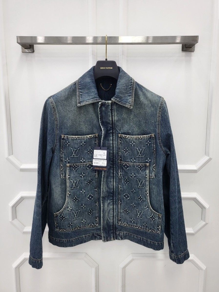 Louis Vuitton Workwear Carpenter Denim Jacket 46 149977786 | eBay
