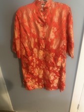 Vintage Red Oriental Kimono Robe Best Quality Made In Japan Size M
