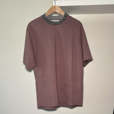 Acne Studios Logo Crewneck CottonT Shirt Small Taupe