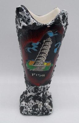Pisa Lavastein Vase San Marino Keramik handgefertigt Italy Vintage
