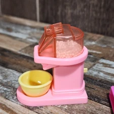 Mattel Barbie Wind Up Popcorn Popper Maker  Stand Bowl Accessory Works  1990 's 