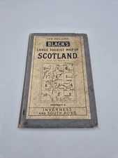Antique Black's Large Tourist Map of Scotland  4 miles to Inch 3 Cloth Inverness