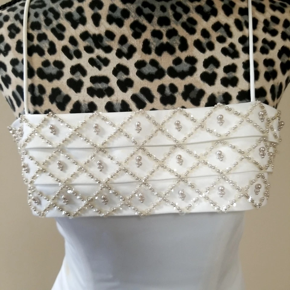 Lady Eleanor Beaded Spaghetti Strap Wedding Dress Size 10 w/ Detachable Train  - Image 4 of 4