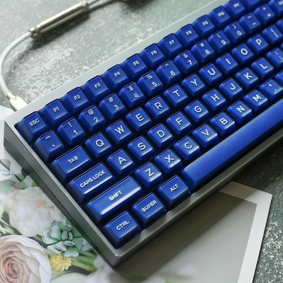 142 Tasten SA Profil PBT Doubleshot Keycaps Blau Transluzent Keycap Set Fit für 
