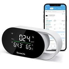  Smart Air Quality Monitor with PM2.5, WiFi, Temperature & Humidity Sensors, 