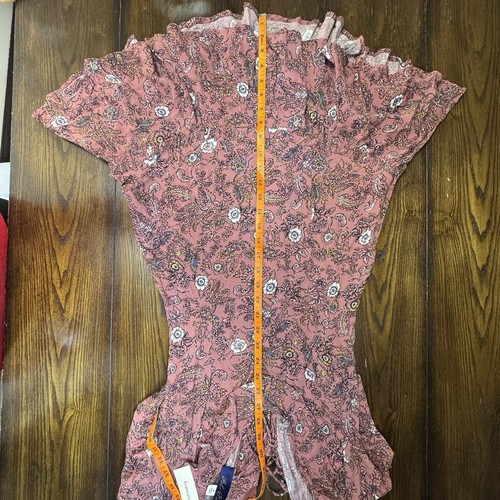 Francesca’s Blue Rain Mauve Floral Boho Lace up Back Skater Dress Medium NWT - Picture 6 of 15