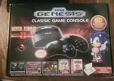 Sega Genesis Classic Video Game System 80 Games Sonic Mortal Kombat Open Box