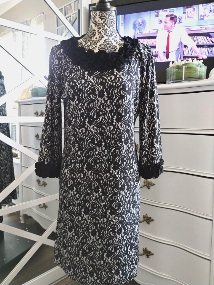 Alfani Floral Applique Lace Print Dress - Image 4 of 4