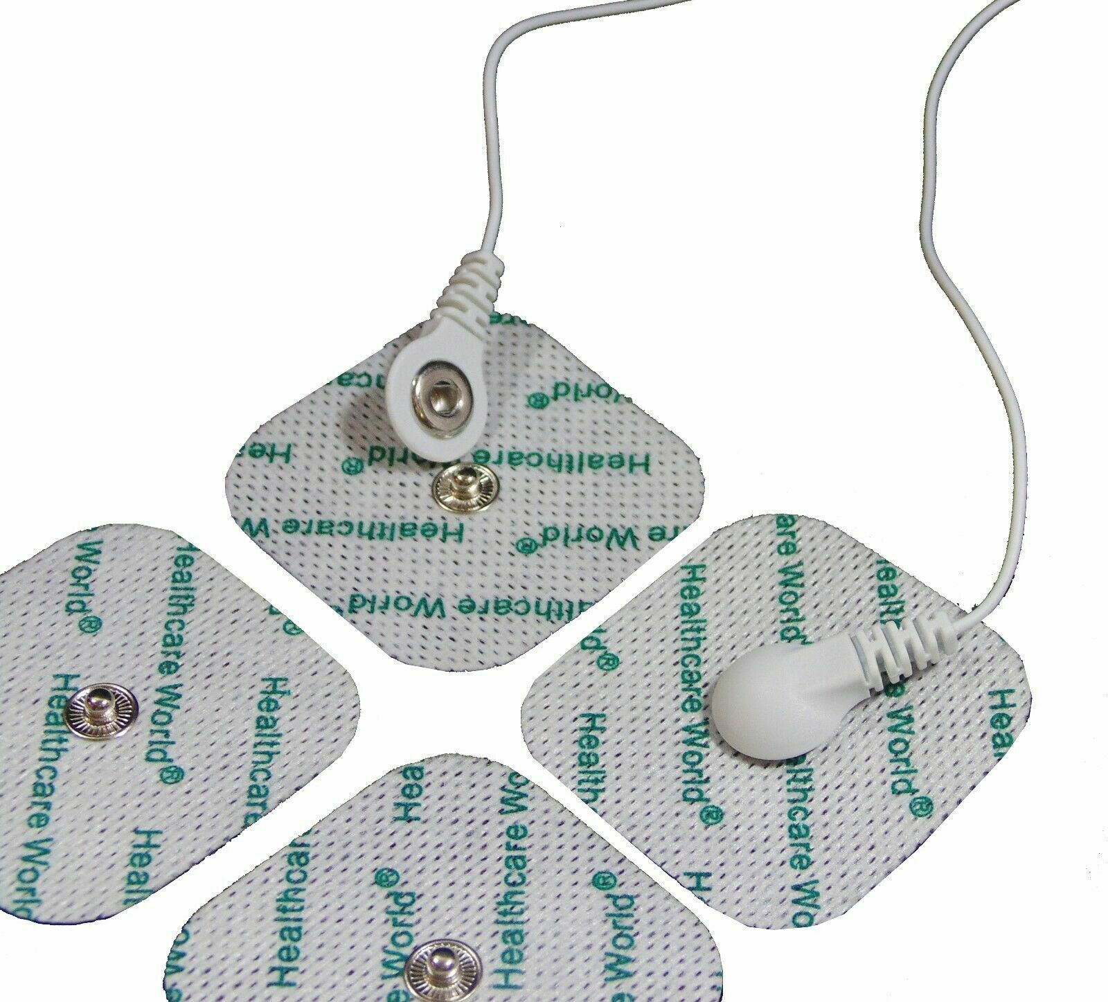 8 SQUARE 3.5mm TENS ELECTRODE STUD PADS & TENS CONDUCTIVE GEL