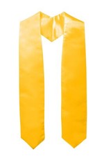 Unisex Adult Plain Graduation Stole 60" Gold