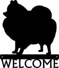 Pomeranian Dog Welcome Sign - Made in America - Outdoor Decor