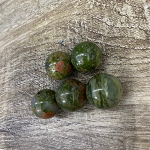 Natura unakita mini glóbulo cuarzo cristal procesamiento 5 piezas - Imagen 3 de 9