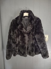 Jou Jou Faux Fur Bomber Type Jacket Large Black Unworn