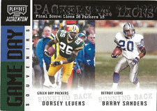 2000 Barry Sanders/Dorsey Levens Playoff Momentum Game Day Souvenirs #GDS45 HOF