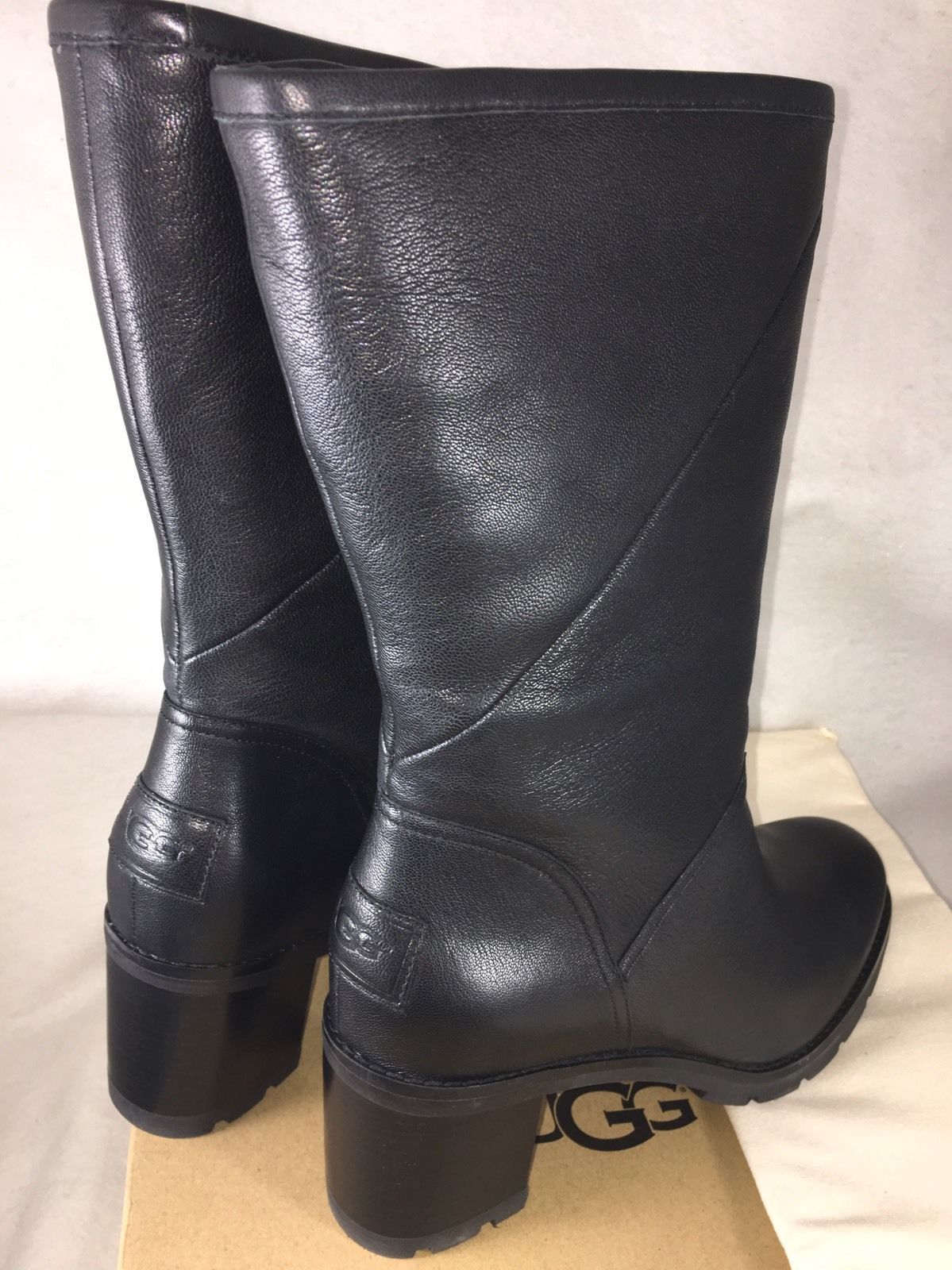 Lug Sole Stacked Heel Boots 1013901 