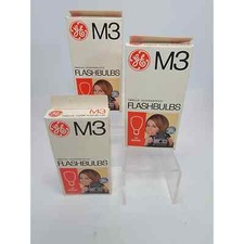 3 General Electric GE M3 Flashbulbs 12 Bulbs In Original Box's New Old Stock