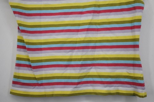 Lacoste Kid Girls Multicolor Stripe Short Sleeve Cotton Casual Polo Shirt 17 1/2 - Picture 8 of 10