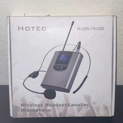 Hotec UHF YM-2 Wireless Headset Lavalier Microphone H-U05 / H-U25 Open Box New