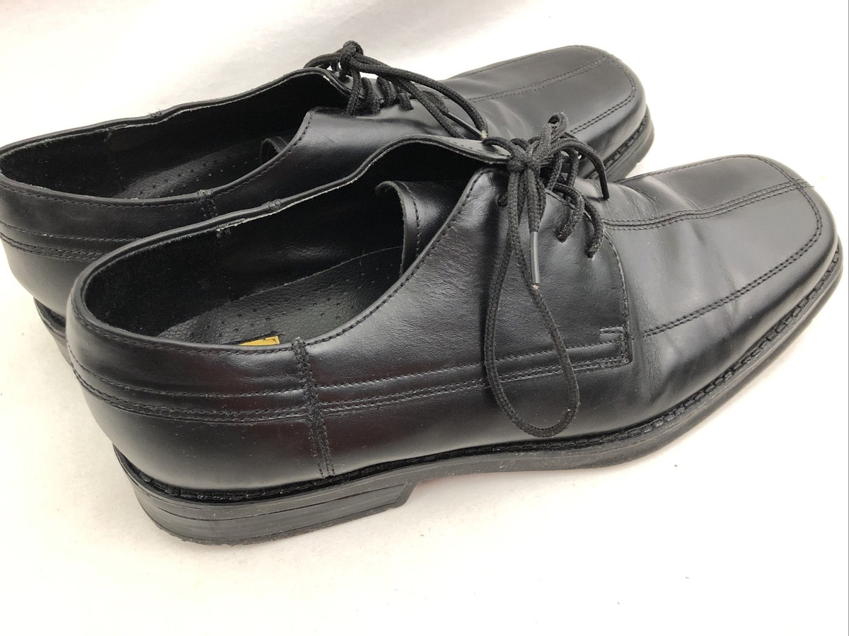 NUNN BUSH NXXT OXFORD BLACK LEATHER LACE UP MENS SHOES 9.5 M 