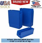 Akro-Mils 30-120 PlasticShelf Bin - 11-5/8" L x 4-1/8" W x 4" Hgt. Blue, 10-Pack