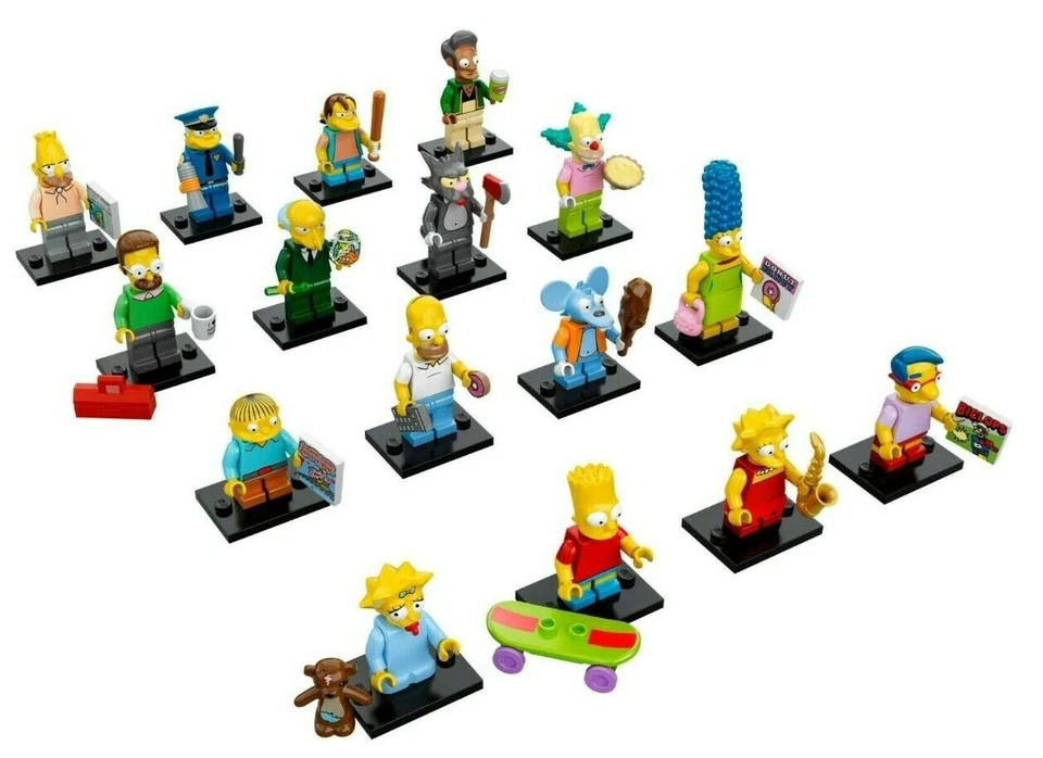 New SEALED Complete Set of 16 Lego Minifigures The Simpsons CMF Series 1 (71005) - Image 2 of 4