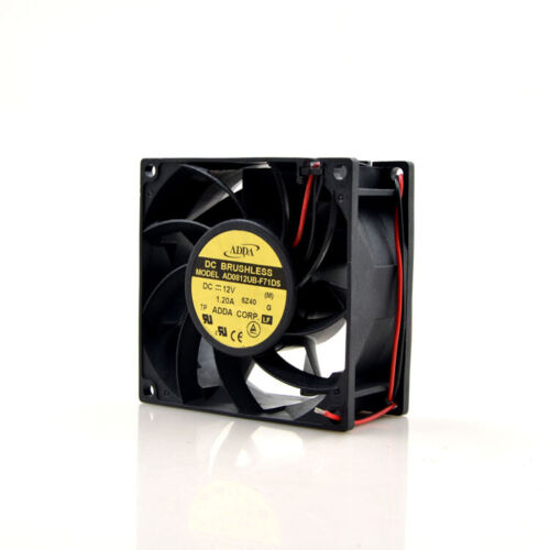 1pc 2-wire Cooling Fan AD0812UB-F71DS 12V 1.20A 8038 8CM - Picture 1 of 5