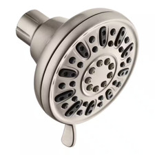 4-Spray Patterns with 1.8 GPM 3.5 In. Tub Wall Mount Single Fixed Shower Head in