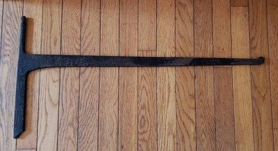 Antique Fireplace Swing Crane Hand Forged Wrought Iron Blacksmith