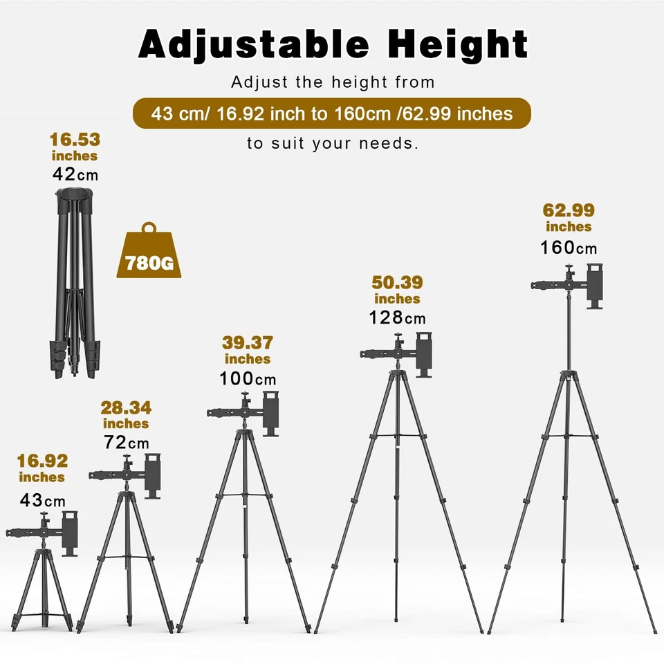 Tablet Halterung Stativ iPad Stativ Halterung Höhenverstellbar bis 62.99" mit... - Bild 3 von 4