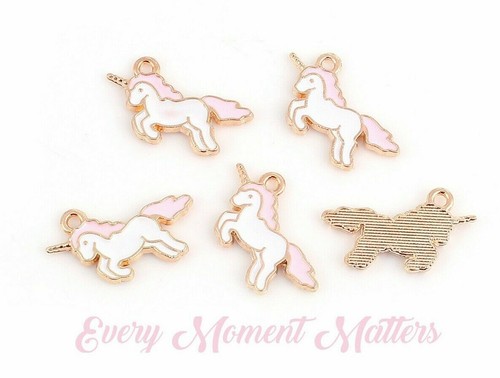 UNICORNS Enamel Pink, Blue or Purple Unicorn Charms Choose Colour & Qty - Picture 11 of 16