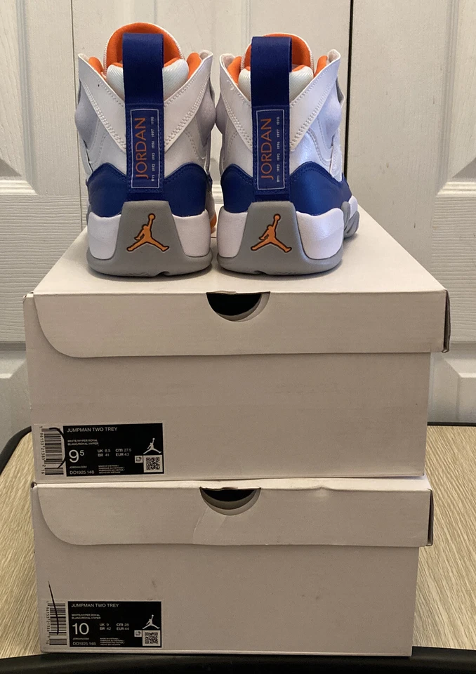 Nike Jordan Jumpman Two Trey Blanco Hyper Royal Para hombres Talla-10. NUEVO CON CAJA. Foto 4 de 4